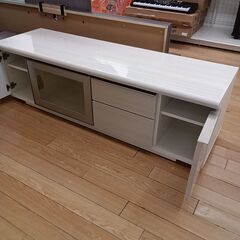 ★リユースのサカイつくば店★TK6240 NITORI TVボード ホワイト H46×D45×W150 クリーニング済みの画像