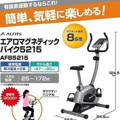 アルインコ　フィットネスバイク　エアロマグネティックの画像