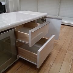 ★リユースのサカイつくば店★TK6240 NITORI TVボード ホワイト H46×D45×W150 クリーニング済みの画像