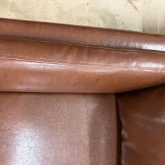 😊2Pローソファ😊キャメル色😊オシャレ✨😊横幅143cm😊奥行75cm😊高さ51cm😊No.1500😊の画像