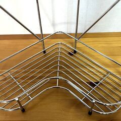 【B180】三角コーナー/ステンレス/収納/ラック/キッチン/台所/お風呂/中古/美品の画像