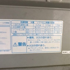 8/23まで　早い者勝ち　洗濯機　家庭用 ナショナル National NA-F42S11wの画像