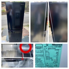 【23区近隣配送設置無料 】 H031訳あり Hisense 2021年製 175L 冷凍冷蔵庫 ブラック  の画像