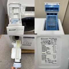 ⭐️SHARP⭐️ ドラム洗濯乾燥機 洗濯10kg乾燥6kg 大阪市近郊配送無料の画像