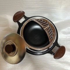 【未使用】箱あり 天ぷら鍋 20cm 焼き網付 昭和レトロ Tempuraの画像
