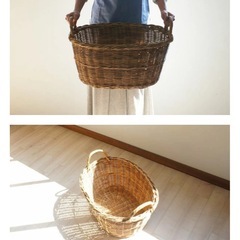 ラタン ナチュラルバスケット  の画像