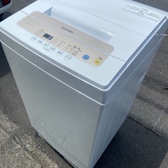 【23区近隣配送設置無料 】 I399 IRIS OHYAMA 2020年製 5.0kg 全自動洗濯機 ゴールド  の画像