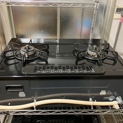 O2508-620 パロマ ガスコンロ IC-730WDX-R 都市ガス用　2023年製　通電確認済　キズ汚れ有りの画像