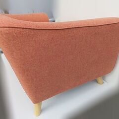 【自社配送は札幌市内限定】2Pファブリックソファ オレンジ系◆幅1500mm×奥行750mm×高さ680mmの画像