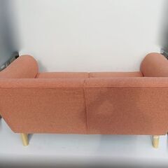 【自社配送は札幌市内限定】2Pファブリックソファ オレンジ系◆幅1500mm×奥行750mm×高さ680mmの画像