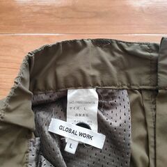 GLOBAL WORK カーゴショートパンツ L カーキの画像