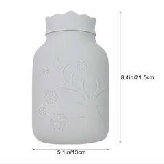 シリコン 湯たんぽ 大容量 1.1L 電子レンジ対応 注水式 冷え性対策 氷嚢の画像