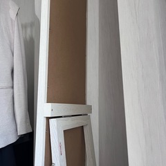 急募【美品】スタンドミラー 全身鏡 ホワイトフレーム 姿見の画像