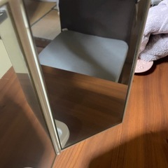 卓上三面鏡　オフホワイトの画像