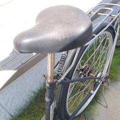 チャイルドシート付き自転車の画像