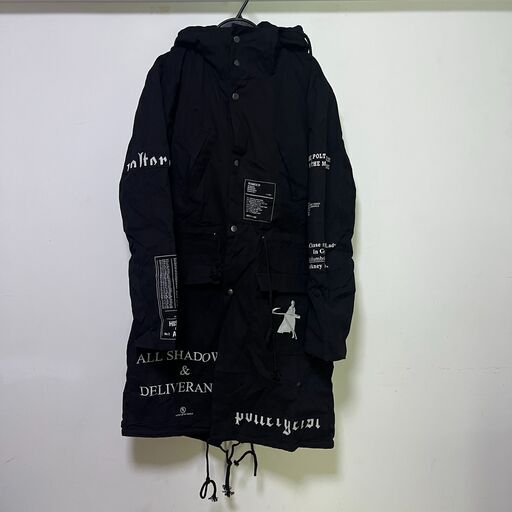 RAF SIMONS (ラフシモンズ) 05AW POLTERGEIST期 ARCHIVE ポルターガイスト期 パッチワーク モッズコートアウター ブラック アーカイブ