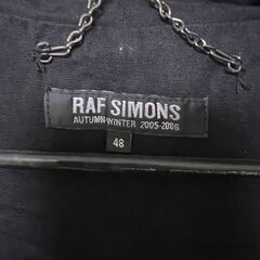 RAF SIMONS (ラフシモンズ) 05AW POLTERGEIST期 ARCHIVE ポルターガイスト期 パッチワーク モッズコートアウター ブラック アーカイブの画像