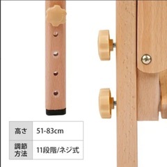 【色:チョコレート】軽量 折りたたみ マッサージベッド (木製)(有孔) チョコレート 長さ185×幅70×高さ51～83cmの画像