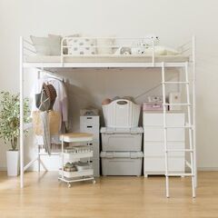 【美品】定価39,990円→19,800円🌟NITORIロフトベット🌟説明書などあり🌟かなり状態は良いのでおすすめです❣️私自身が綺麗好きです😊新中古に近い状態です🤗💕パイプベッド🌟シングルベッド🌟ダブルベッド🌟NITORIロフトベッドhttps://www.nitori-net.jp/ec/product/2190800001975s/の画像
