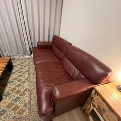 ACTUS FAVORE SOFAレザーソファ(おまけ付)の画像