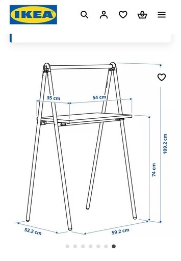 IKEA イケア　BJÖRKÅSEN ビョルコーセン　作業台　パソコン机　折りたたみテーブル　折りたたみ　持ち運びテーブル　サイドテーブル　コーヒーテーブル