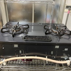 2508-626  パロマ ガステーブル IC-S87BM-1L 2022年製　都市ガス用　通電確認済　キズ汚れ有り　の画像