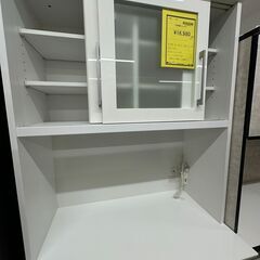 【ジャングルジャングル滋賀草津店】ジモティ来店特価‼ 食器棚　ニトリ　ホワイト　J-250884の画像