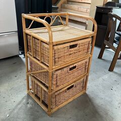 ラタンチェスト　3段　　籐家具　アジアンテイストの画像