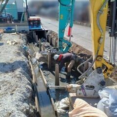 現場住所　恵庭市漁太　　土木工事作業員募集！長期現場　冬場も常用稼働あります！の画像
