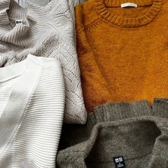 おまとめ　冬用　ズボン　トップス　ユニクロ　UNIQLO GU　セーター　カーディガン　の画像