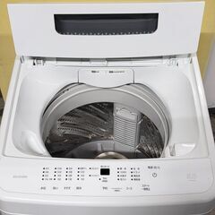 アイリスオーヤマ 全自動洗濯機 5.0kg IAW-T504 2023年製 25h菊HGの画像