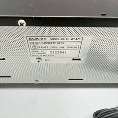 ソニー/SONY ダブルカセットデッキ TC-WE475 ツインリバースカセットデッキ ステレオカセットデッキの画像