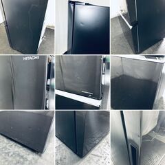 ID:rg220941 【自社配送エリア内限定】日立 HITACHI 冷蔵庫 一人暮らし 中古 2019年製 2ドア 275L ブラック ファン式 右開き R-BF28JA(K)  【リユース品：状態C】【送料無料】【設置費用無料】の画像