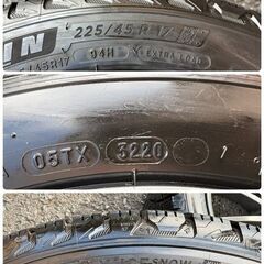美品 バリ山スタッドレスセット BMW 1シリーズ、2シリーズ用 IRVINEの画像