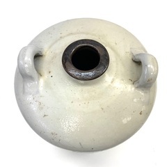 8002 醤油樽 全高 約32cm 約5kg 逓信購買 広島支部 郵便 醤油壺 油 骨董 陶器 当時物 雑貨の画像