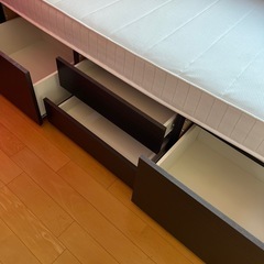 ベッド 収納付きの画像