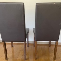 合成皮革レザー　椅子　ウォールナットの画像