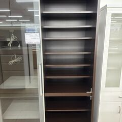 ★リユースのサカイ高崎店★TJ12536 (株)松田家具 食器棚 茶 H197.5×D52×W120 クリーニング済みの画像