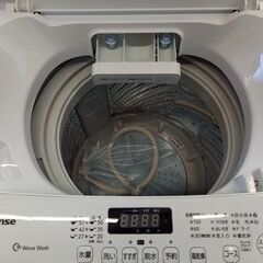 【ジャングルジャングル深井店】★洗濯機 ハイセンス HW-G75A 2020年式 7.5KG ホワイト 生活家電 家電 堺市（中区 堺区 西区 東区 南区） 和泉市 河内長野市 富田林市 松原市 狭山市 深井 【FU2623】の画像