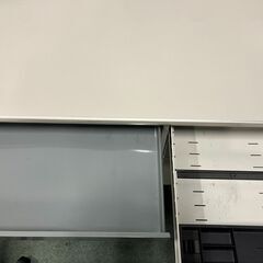 NAIKI ナイキ 事務机 片袖机 スチールデスク 椅子付 鍵付 ② 幅106cm×奥行64cm×高さ75cmの画像