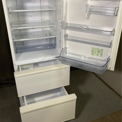 AQUAアクア ノンフロン冷凍冷蔵庫 3ドア　通電確認済み　AQR－２７G２（W） ２７２L ２０１８年生 ホワイト 幅約６０×奥行き約６５×高さ約１４１　70002の画像