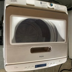 Haierハイアール 全自動電気洗濯機 通電確認済み　JW-LD75A 2020年製 7.5kg 現状品　800002の画像