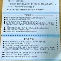 名鉄商店お買物ご優待割引券　の画像