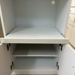 ★リユースのサカイ高崎店★TJ12541  食器棚 アイボリー H80.5×D40×W59.5 クリーニング済みの画像