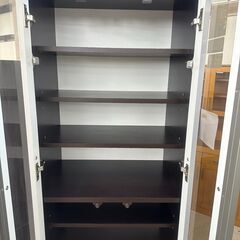 ★リユースのサカイ高崎店★TJ12542  食器棚 茶 H204.5×D48.5×W60 クリーニング済みの画像