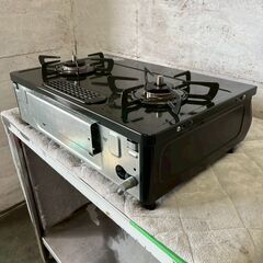 【Rinnai】 リンナイ ガステーブル RT64JH6S2-GR 都市ガス用 ガスコンロ 家電 キッチン グリル付 動作確認済み A0221の画像