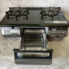 【Rinnai】 リンナイ ガステーブル RT64JH6S2-GR 都市ガス用 ガスコンロ 家電 キッチン グリル付 動作確認済み A0221の画像