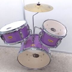 EASTAR ドラムセット 子供用 小型 椅子 紫色 イス スティック キッズドラム 音楽玩具　札幌 西野店の画像