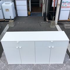 サイドボード 収納棚 リビング収納 幅140cm 【送料に設置費込み】💳自社配送時🌟代引き可💳※現金、クレジット、スマホ決済対応※【送料に設置込】の画像