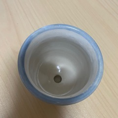 やちむん やちむん鉢 水色 植木鉢 オシャレ鉢の画像